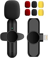Vista 1 de Mini micrófono inalámbrico, micrófono para iPhone iPad, micrófonos inalámbricos, micrófono de solapa inalámbrico, micrófono profesional