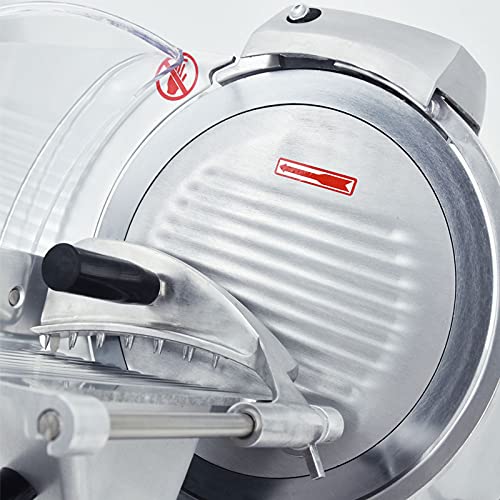 MOOTACO Aufschnittmaschine Allesschneider Ø 300 mm Brotschneidemaschine Schrägschneider Edelstahl Gastro 0-15 mm… – Bild 8