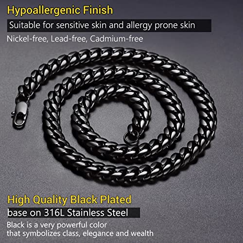 Prosteel 20Inch Biker Thick Chain For Men Black Necklace Big Cuban Chain Goth Cool Rapper Chains Statement Mens Chunky Necklaces #TOP5