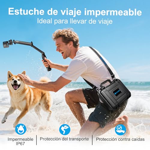 LEKUFEE Estuche Impermeable para GoPro Hero 13 Black/12/11/10/9/8/Módulo Multimedia/Volta/Edición Creator/Cámara de Acción y Otros Accesorios (Solo el Maleta) - imagen 5