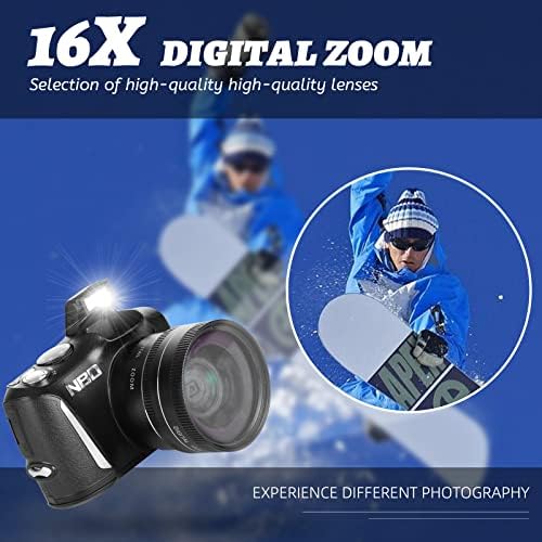 NBD 4K Digital Camera Vlogging Camera 48MP Cameras for Photography,with 32GB SD Card&16X Digital Zoom, Wide Angle Lens &Macro Lens Video Camcorder