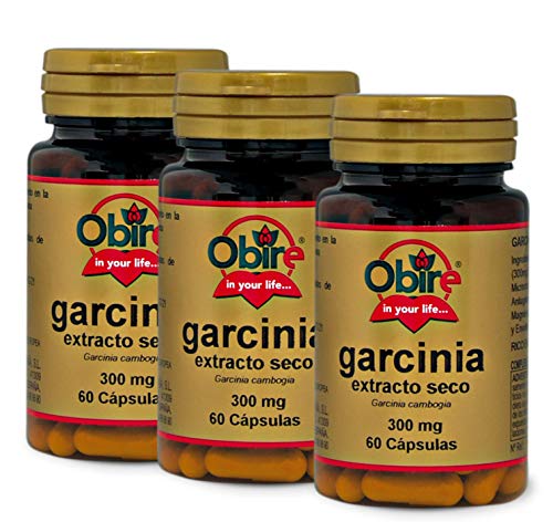 Obire - Extracto de Garcinia Cambogia 300 mg - 60 Cápsulas - 60% Ácido HCA - Ayuda a Fortalecer Sistema Inmunitario y a Perder Grasa - Pack 3 Unidades