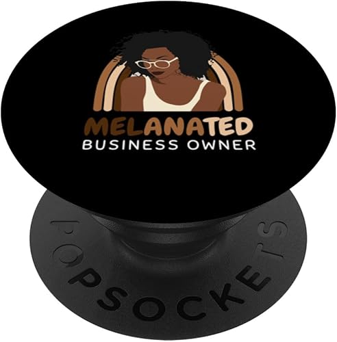 Melanated Business Owner Black Woman Pride African PopGrip intercambiable American PopSockets