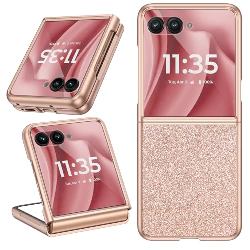 Coque pour Motorola Razr+ Plus 2025 antichoc or rose style urbain