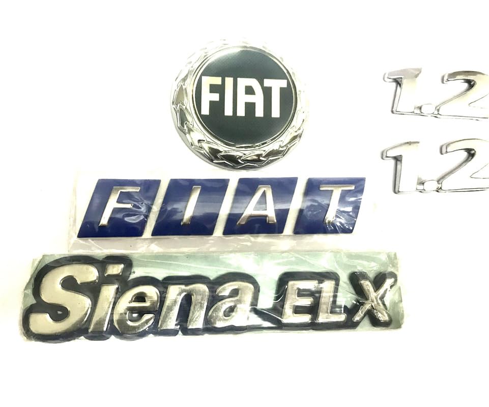 VDBB CAR Badge Emblem Monogram Logo Decals wrap Sticker Symbol 3D Compatible with F_IAT Siena KIT1