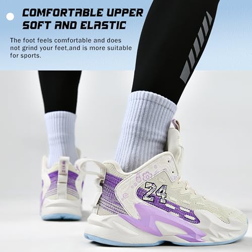 Image of Men's Basketball Shoes Fashionable Breathable Anti Slip Sports Shoes Outdoor Running Fitness Training Shoes