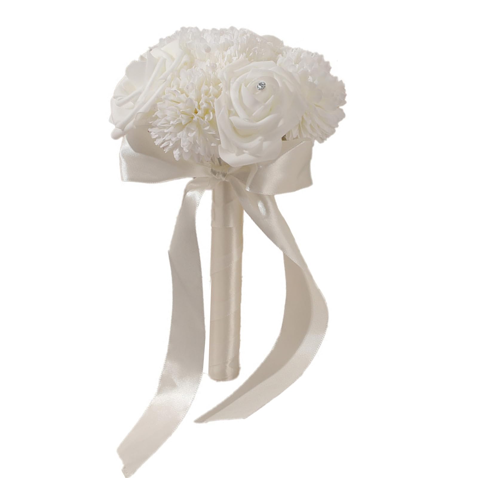 Woedpez Permanent Artificial Wedding Arrangement with Realistic Florets Green POLYETHYLENE Substance for Spouses Interior Decoration Wedding Arrangement