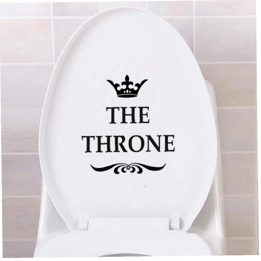 CULER Creative Vinyl THE THRONE Funny Interesting Toilet Wall Sticker Bathroom for Home Decor Decal Poster Background Stickers