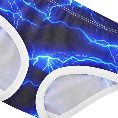 Cotton Toddler Underwear Floral Blue Lightning Black Girl Panties Cute Fun Print Briefs Undies Kids 2t4