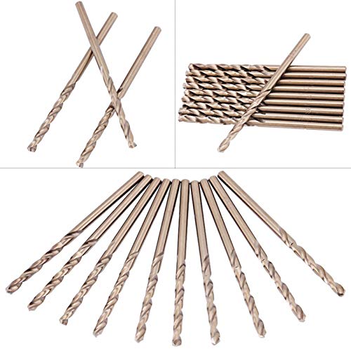 Hilitand 10pcs M35 HSS Cobalt Drill Bits, 2mm HSS-CO Drill Bits Set, Twist Drill Bits, for Drilling on Stainless Steel