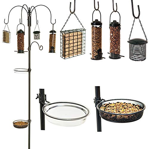 FiNeWaY Wild Bird Feeding Station with Feeders Water Dish & Seed Tray