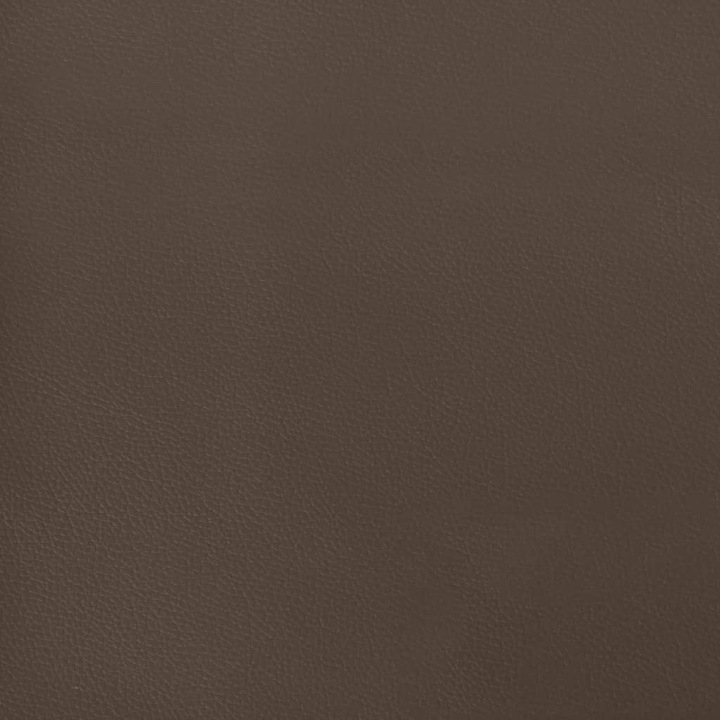 Similpelle Premium con Testata Imbottita Letto Imbottito Marrone 180x200 cm