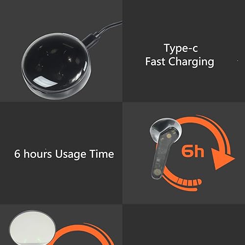 Miniatura 7 de Auriculares de una sola oreja abierta, auricular Bluetooth inalámbrico para un sonido potente, 16 horas de reproducción Bluetooth 5.2 auricular