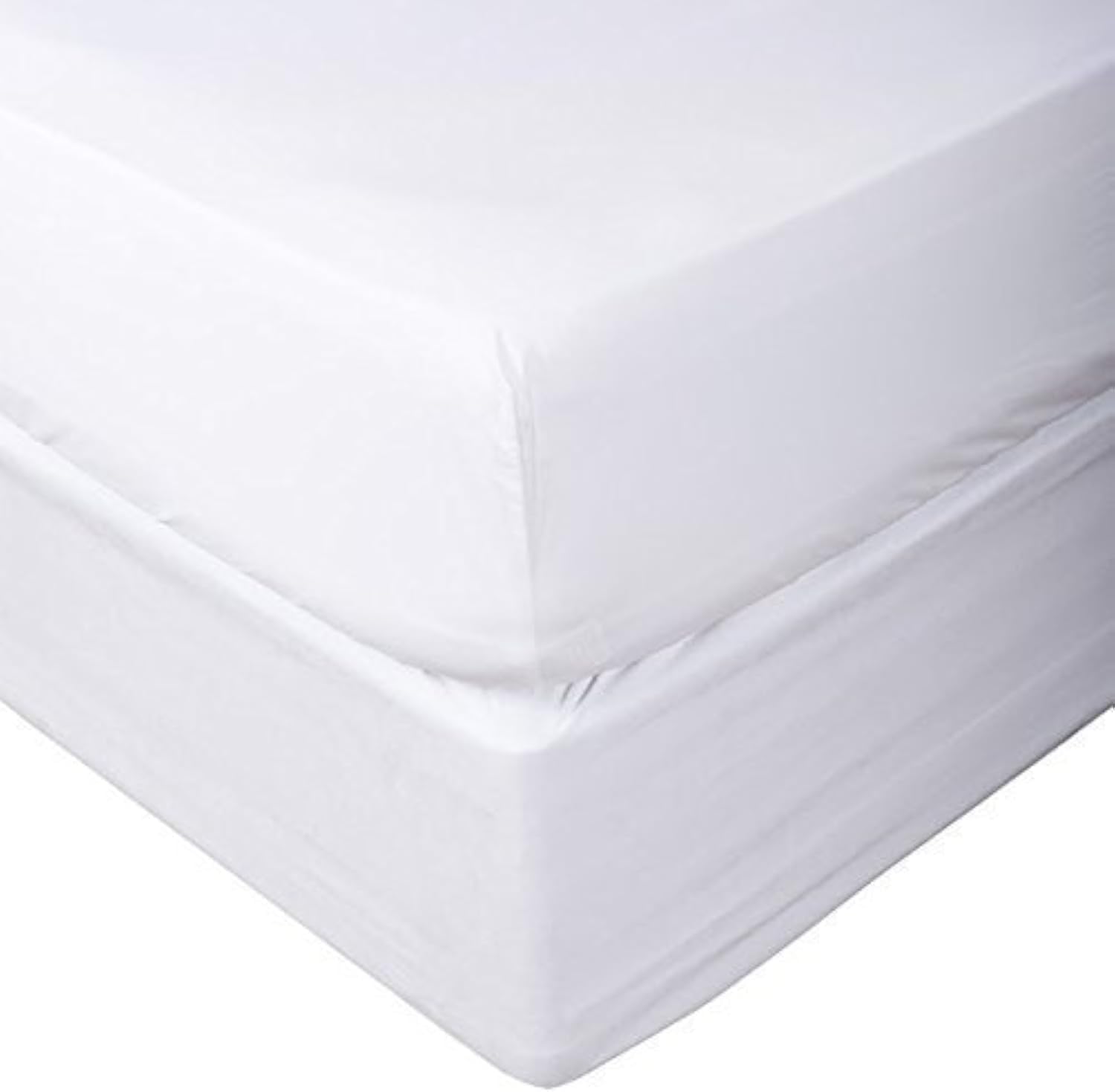1000 Thread Count Fits Mattress Upto 10 Inch Deep Pocket 1 Piece (Bottom Sheet Only) Sheet Sets Soft Collection Queen, White Color