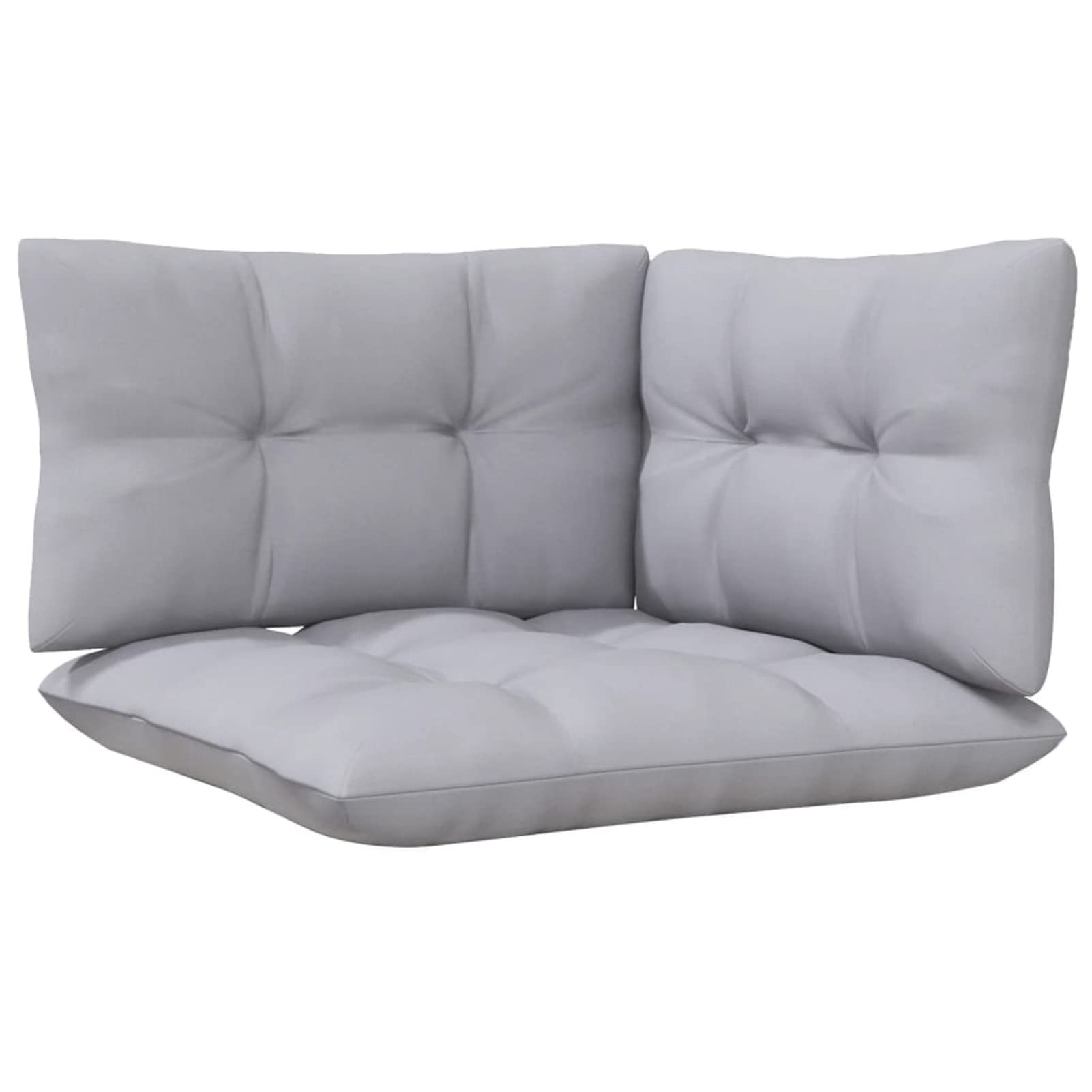 Homgoday Sofá de jardín 2 plazas con Cojines Grises Madera Maciza pinosofa Exterior palets Madera Sofa palets Exterior