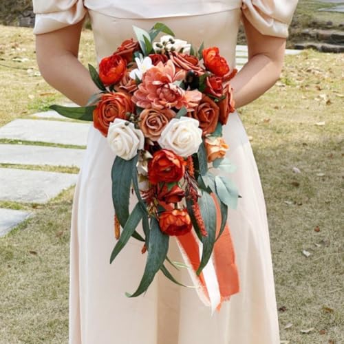 Ramo de novia artificial de alta fidelidad para aniversarios elegantes 8