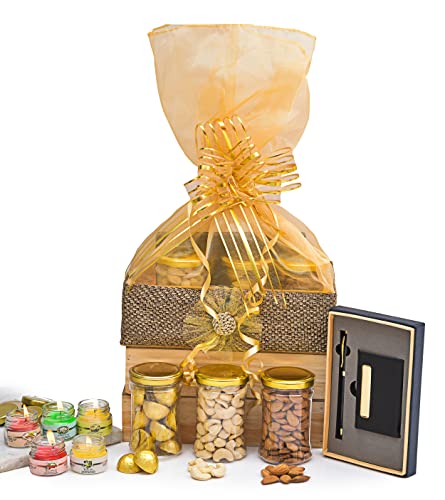 Image of NUTRI MIRACLE Nuts with Card Holder for Office Gifting | Gifting Hamper for Corporate Client