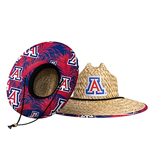 Image of FOCO Men's NCAA College Team Logo Floral Straw Sun Hat