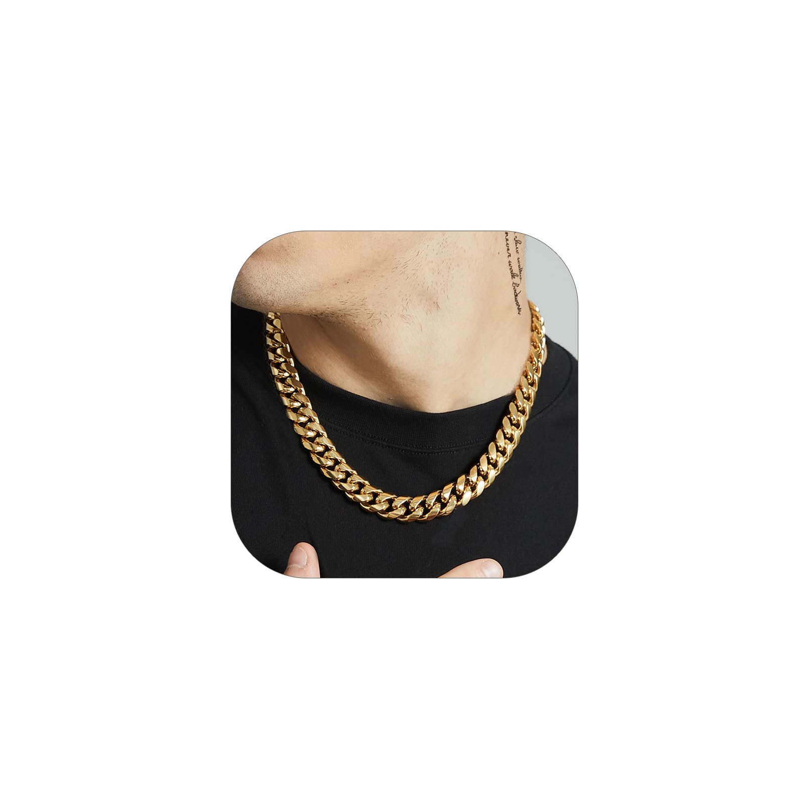 【60cm】【10mm】【18K刻印あり】【Miami Cuban】 18k Gold Plated Miami Cuban Chains – 7Jewelry