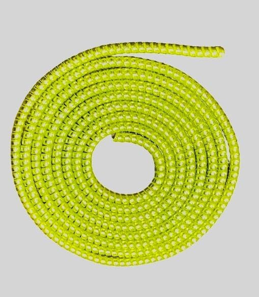 Image of Spiral Cable Protector, 150cm Plastic Cord Organizer for Charging Cables, Headphone and Charger Wire Protection Cover, Universal Device Compatible (Lime Green)
