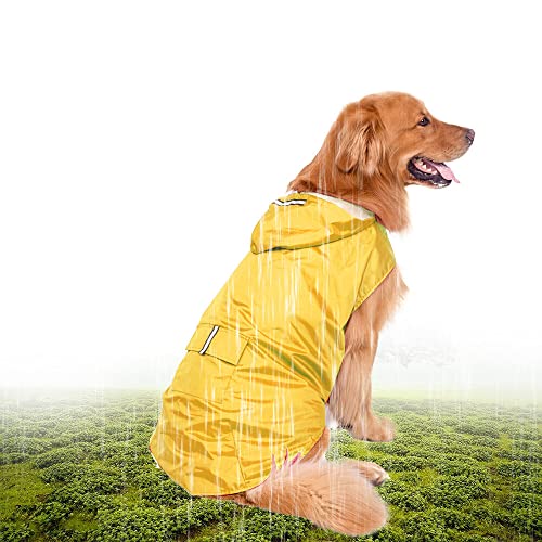 Capa de chuva reflexiva 5XL para cães de estimação com abertura para coleira para cães de porte médi