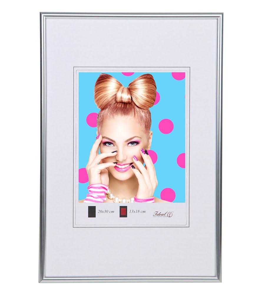 KM FOTO 3er 5er Set Photo Style Set Bilderrahmen Wanddeko Collage Poster Kunststoff Rahmen: Farbe: 5er Pack Silber | Format: 40x50