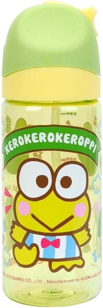 Keroppi BPA & BPS Free Tritan Straw Water Bottle Heat & Cold Resistant 14-oz