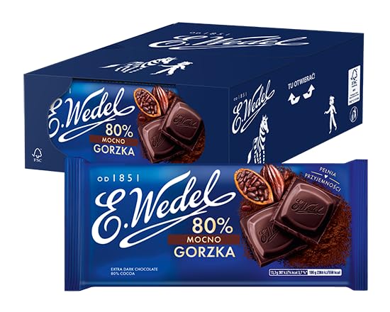 22 x Czekolada Mocno Gorzka 80% 80 g E.Wedel