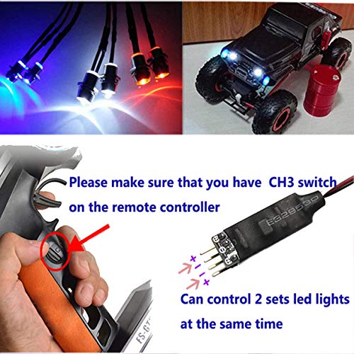 Sharegoo Ch3 Control Led Light Lamp Panel Control Switch Compatible With Hsp Traxxas Tamiya Cc01 4Wd Axial Scx10 1/10 1/8 Rc Car Truck Crawler #TOP1