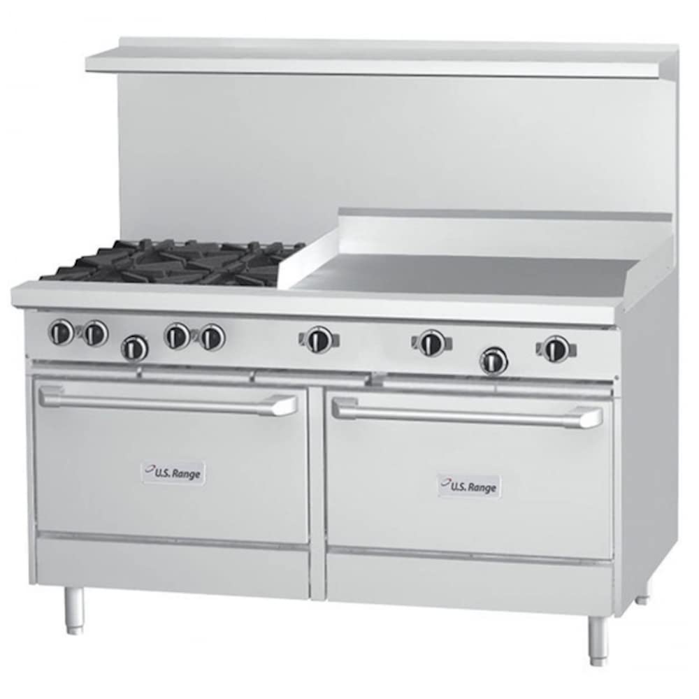 U Series 60" Gas Restaurant Range with (4) by Garland – 3.9 cubic_feet, Stainless Steel, Model U60-4G36SS