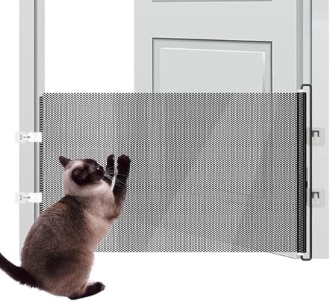 Retractable Dog Gate for Doorways and Stairs No Drilling Safety Gate for Pet Indoor Outdoor Use Easy Installation — view 7