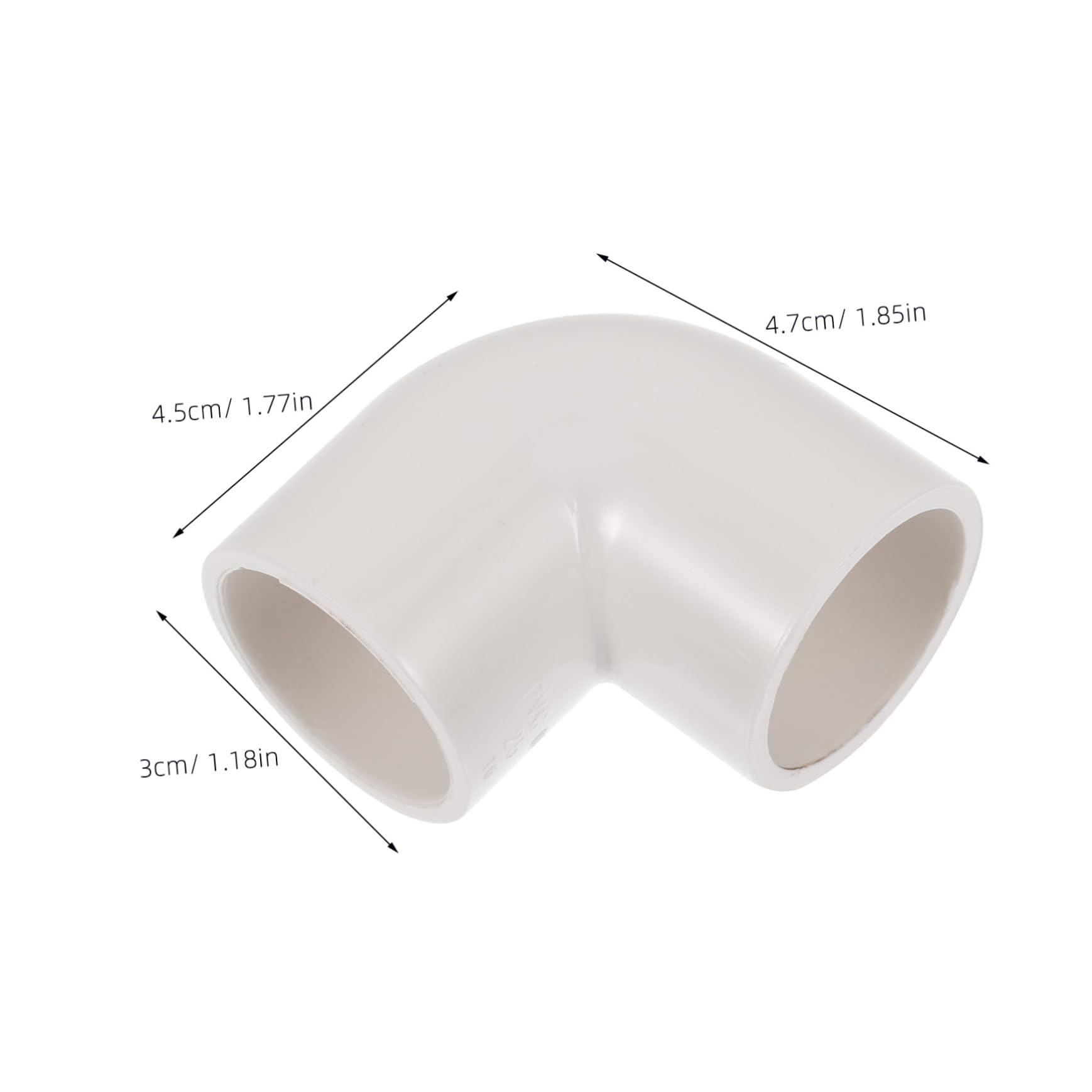 INOOMP 3 Set Raccordi A Gomito Connettore Per Tubo Dell'acqua Raccordi Per Tubi in Pvc Connettore Del Tubo Connettori Di Giunzione Connettori Per Tubi in Pvc Plastica Bianca 20 Pezzi*3