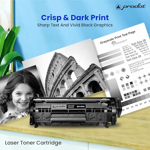 Image of ProDot 12A Toner Cartridge Replaces HP Q2612A Canon 303 /703 /FX-9 /FX-10 Compatible with HP 1010-1020 /1022 /1315-3030 /M1005 Canon LBP2900 /3000 /L100 I 1500 Page Yield I 1 Yr Warranty (1 PC)