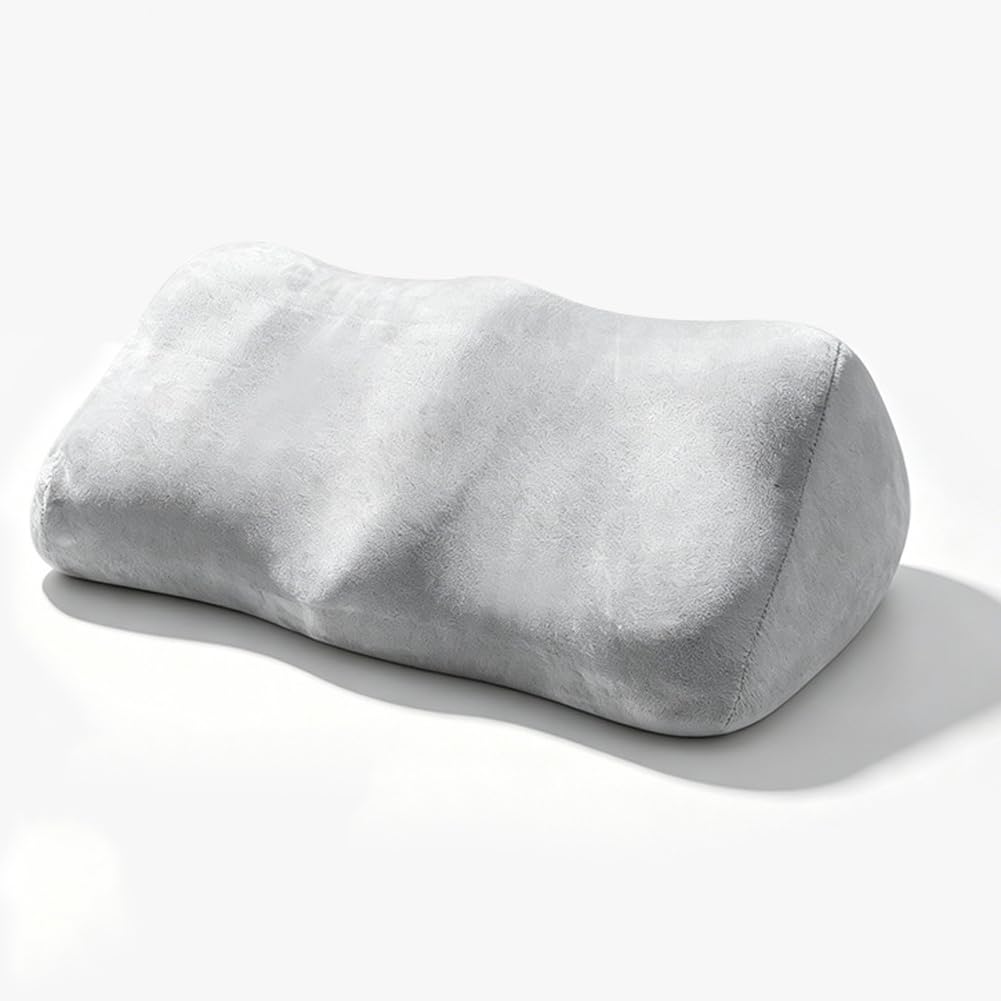 HEADBOARD Comfort Knee Wedge Pillow for Post-Surgery Recovery,Leg Elevation Support for Sleep Position,Memory Foam Legs Triangle Pillow (Grey)