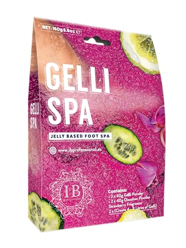 Gelli SPA Gelatina Pedicura - Paso 1: 80g - Paso 2: 80g- 2 a 4 usos por caja - Exfoliante Natural - Gel exfoliante - Terapia Pies -Baño pies - Aromaterapia