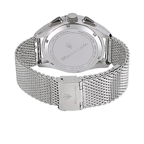 Maserati Stainless Steel Analog Grey Dial Men Watch-R8873612008, Silver Band - Image 3