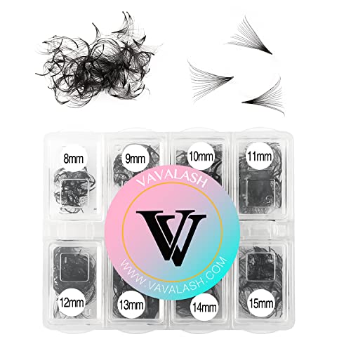 Vavalash 600 Fans Premade Fans Eyelash Extensions 5D 6D 7D 8D 10D 12D 14D 16D 24D Premade Lash Fans 8-15Mm Mixed Length Promade Loose Fans Thin Base Premade Volume Lash Extension(16D-0.05-D-8-15Mm) #TOP9