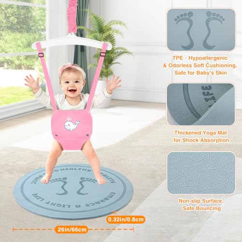 Columpios y Saltadores para Bebés Plegables con Alfombra de Yoga para 6–24 Meses miniatura 4