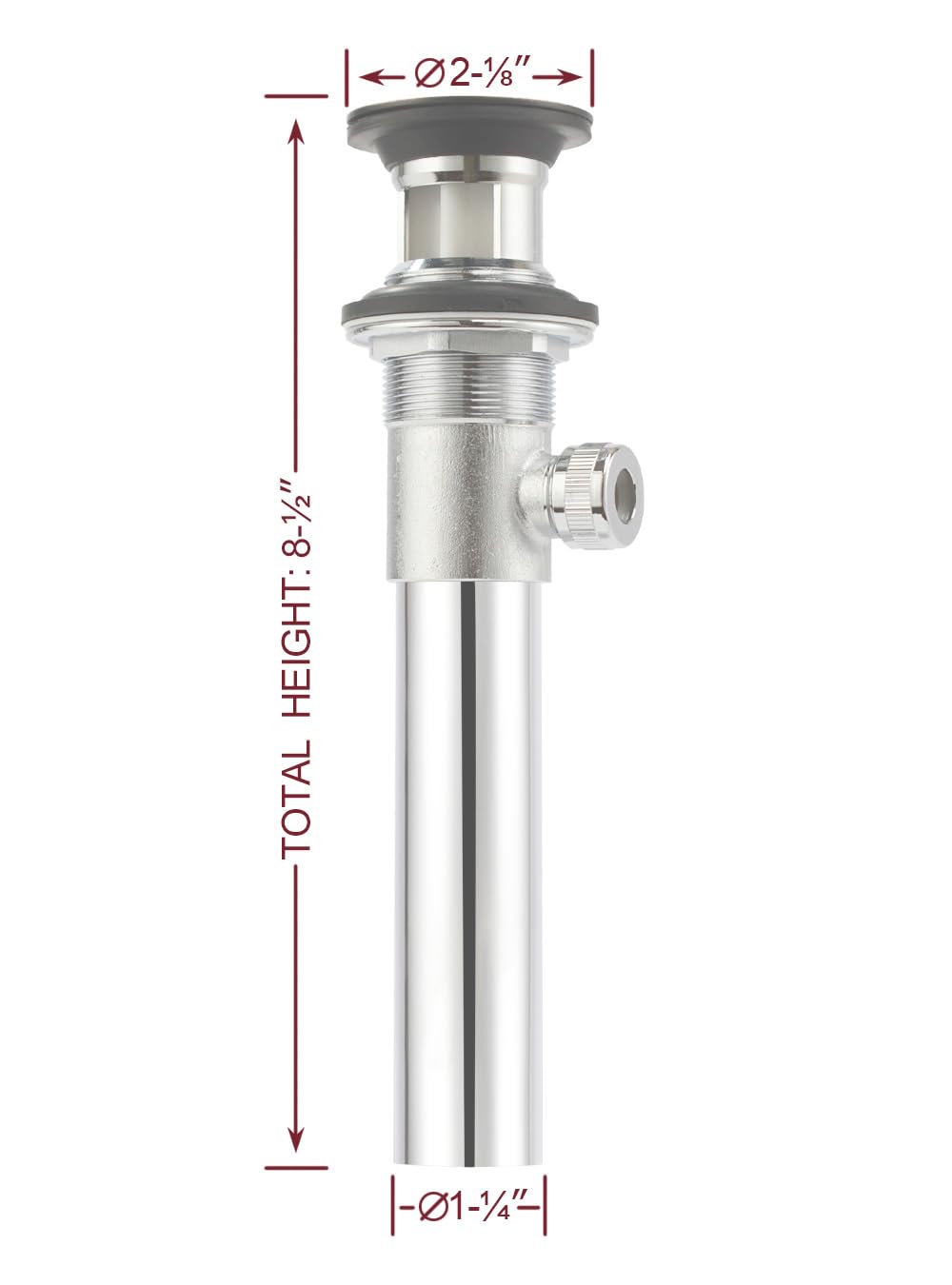 purelux baño grifo fregadero Pop Up desagüe tapón con rebosadero