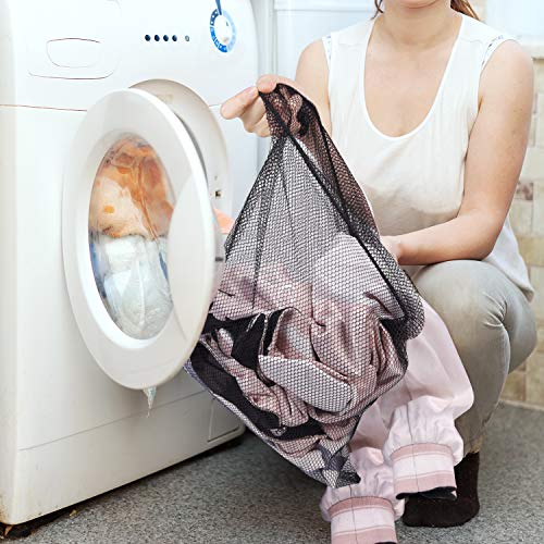 Bolsa de malla de nailon resistente con cordón ajustable para almacenamiento 5