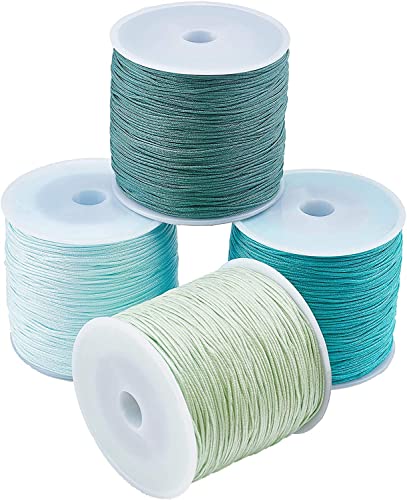 Cordón de nailon azul de 0,8 mm para hacer pulseras de abalorios y joyería 2