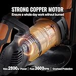 VEVOR Electric Concrete Saw, 16 in, 3200 W 15 A Motor Circular Saw Cutter with Max. 6 in Adjustable Cutting Depth, Wet Disk Saw Cutter Includes Water Line, Pump and Blade, for Stone, Brick Orange - Image 4