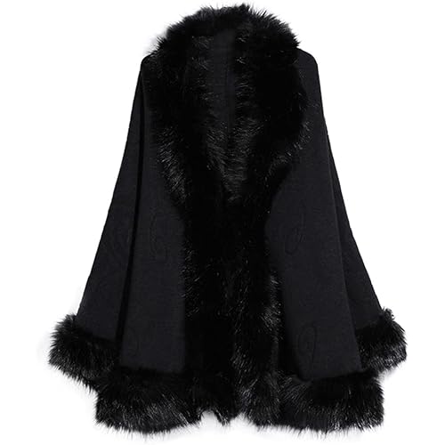 Kelaixiang Faux Fox Fur Shawls Jackets Bridal Cape Coats Wraps Winter Scarves