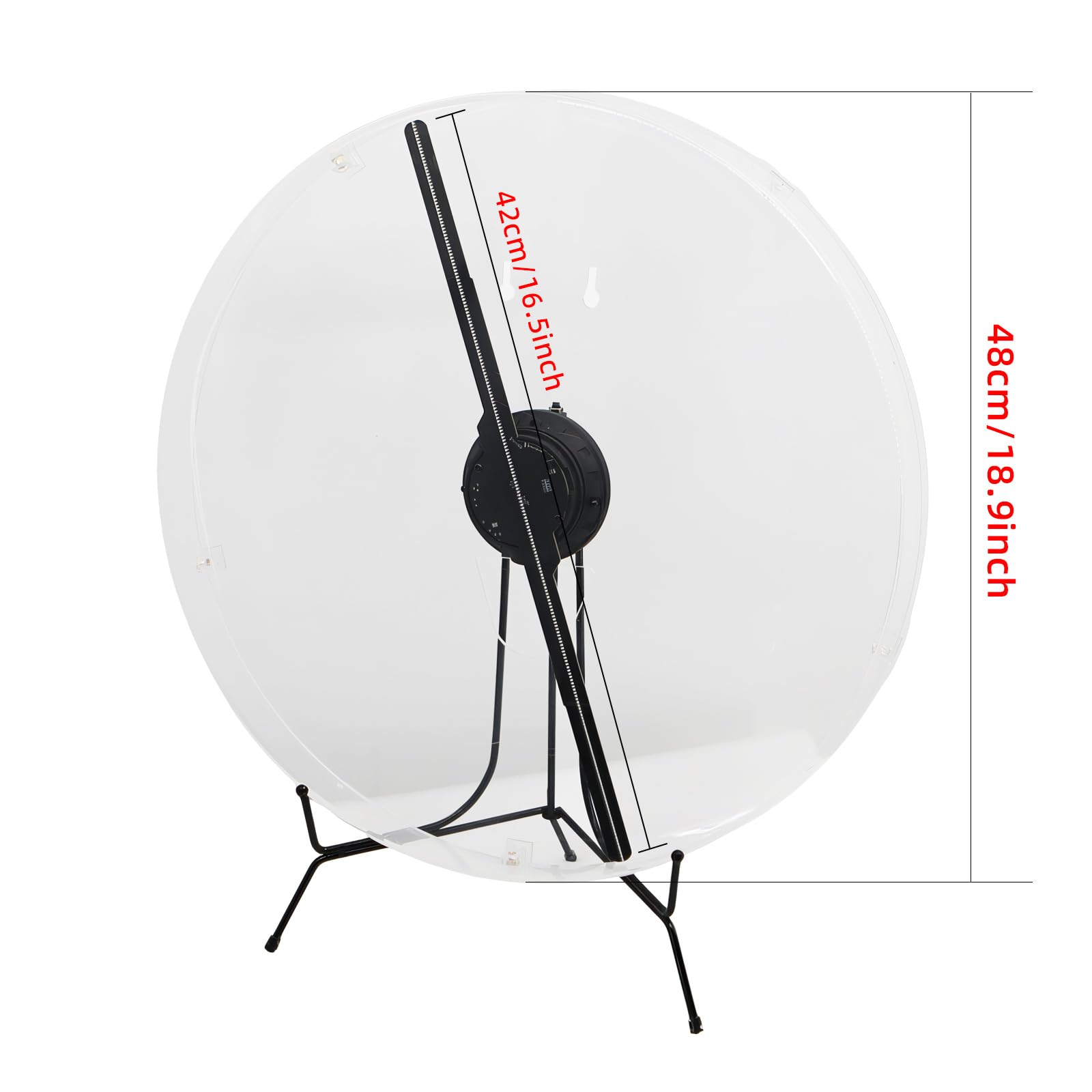 Missyou 17.9" 3D Hologram Fan With LED Display - Bluetooth, WiFi App Control, 700 Free Videos For Advertising, Events, Halloween