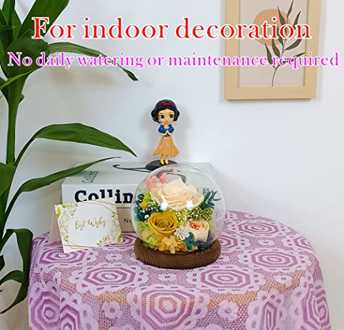 Valley Of Rain & Forest Long-Lasting Real Flowers, Floral Gift For You To Send Love For All Occasions, For Indoor Decoration (Champagne Rose, Yellow Rose, Pink Austin Rose) #TOP5