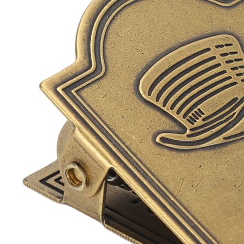 Clipe de Pasta de Latão Decorativo Vintage, Força de Fixação Forte para Papel de Desenho de Caderno