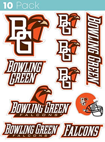 Bowling Green Falcons 10 Pack Collegiate Vinyl Decal Sticker Officially Licensed Collegiate Product