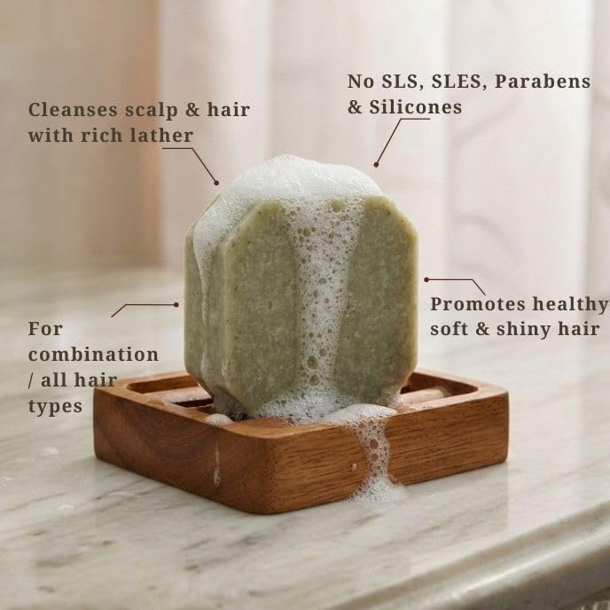 Rustic Art Hibiscus Shampoo Bar | Herbal Scalp Balance & Hair Strength | Natural Sulphate & Paraben Free | 75g