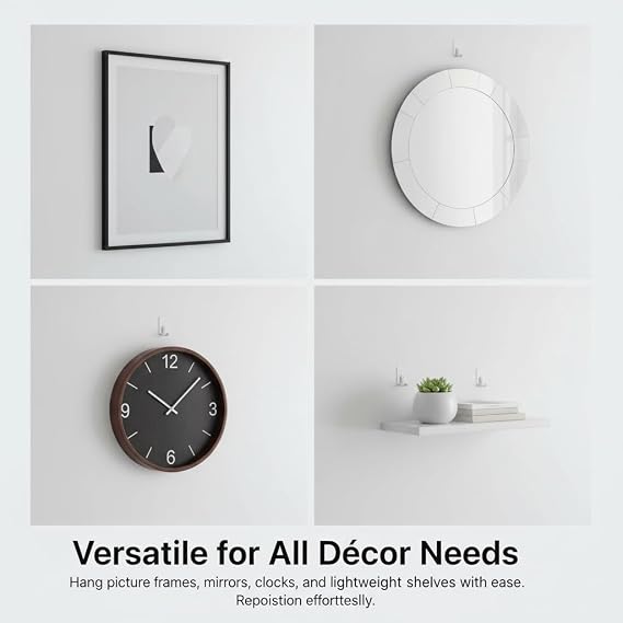 20Pcs Claw Drywall Picture Hanger for Drywall, Heavy Duty 40lb Claw Hangers,Tool-Free, No Nail/Drill Mirror Hooks for Hanging Picture, Poster, Photo Frame, Artwork