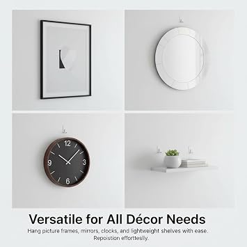 20Pcs Claw Drywall Picture Hanger for Drywall, Heavy Duty 40lb Claw Hangers,Tool-Free, No Nail/Drill Mirror Hooks for Hanging Picture, Poster, Photo Frame, Artwork